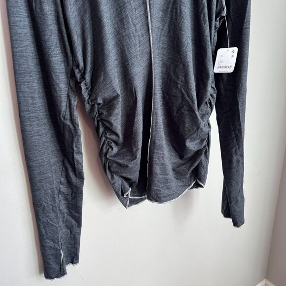 Free People Movement X HATCH Right On Run Layer Maternity Tops Gray Medium NWT - Picture 4 of 6